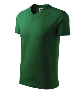 102 Tričko V-NECK 160 UNISEX malfini 06 fľaškovozelená