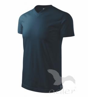 111 Tričko HEAVY V-NECK 200 UNISEX 02 tmavomodrá (Tricko)