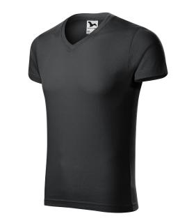 146 SLIM FIT V-NECK TRIČKO PÁNSKE malfini 94 EBONY GREY