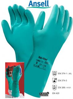 Antistatické pracovné rukavice Ansell SOL-VEX 37-676