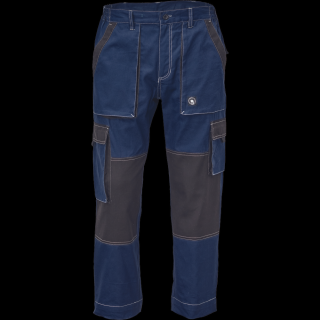 Bavlnené montérkové nohavice MAX SUMMER do pásu navy/antracit