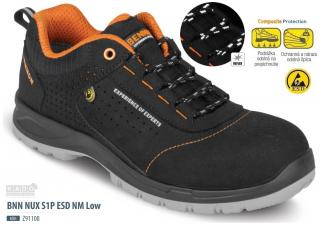 Bezpečnostná obuv BENNON NUX S1P ESD NM LOW (EN ISO 20345 - S)