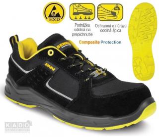 Bezpečnostná obuv BENNON SPORTIS S1P ESD NM LOW (EN ISO 20345)