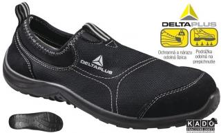 Bezpečnostná priedušná obuv MIAMI S1P DELTAPLUS ČIERNA (EN ISO)