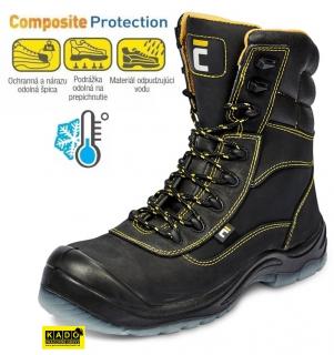 Bezpečnostná zateplená obuv ČERVA BK TPU MF S3 CI SRC poloholeňová ()