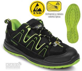 Bezpečnostné sandále ADAMANT ALEGRO GREEN S1 ESD (EN ISO 20345)