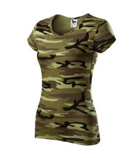 C22 Dámske maskáčové tričko PURE 150 malfini 34 CAMOUFLAGE GREEN