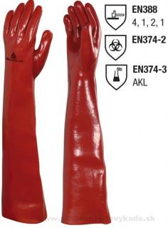 Chemické pracovné rukavice PVCC600 DELTAPLUS 60cm