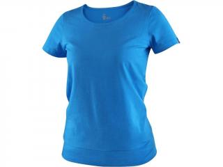 Dámske bavlnené tričko s elastanom EMILY CXS azúrovo modrá