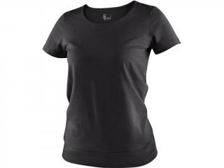 Dámske bavlnené tričko s elastanom EMILY CXS čierne
