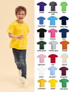 Detské bavlnené tričko FRUIT OF THE LOOM Kids Valueweight T