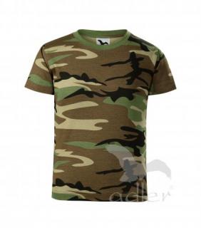 Detské tričko CAMOUFLAGE ADLER 160g 33 camouflage brown