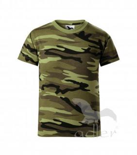 Detské tričko CAMOUFLAGE MALFNI 160g 34 camouflage green