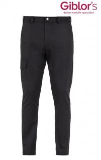 Elegantné strečové SlimFit nohavice GIBLORS Darko čierne