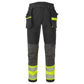 EV442-EV4 Hi-Vis Stretch Holster nohavice triedy 1 Portwest žltá/čierna