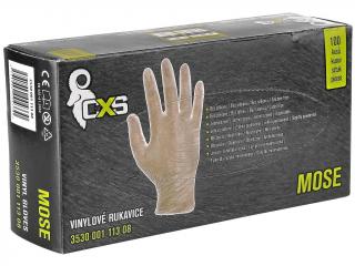 Jednorázové vinylové rukavice MOSE CXS PUDR