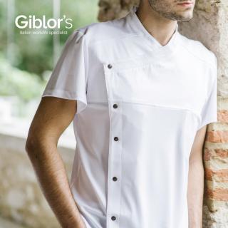 Kuchársky strečový tričko RONDON Lapo GIBLORS biely