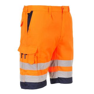 L043 - Hi-Vis ľahké polybavlnené šortky Portwest oranžová/navy