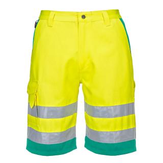 L043 - Hi-Vis ľahké polybavlnené šortky Portwest žlto/zelené