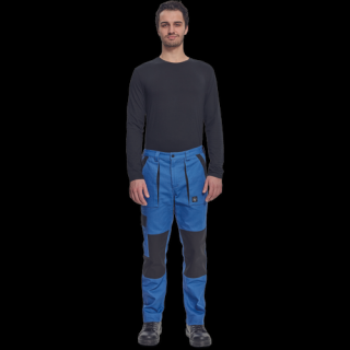 Montérkové bavlnené nohavice do pásu MAX NEO CERVA modrá/čierna