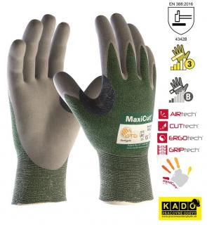 Neporezné Pracovné rukavice ATG MAXICUT DRY 34-450 atg sivo/zelené