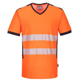 Polobavlnené reflexné tričko PW310 Portwest oranžovo/čierne