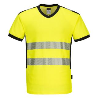 Polobavlnené reflexné tričko PW310 Portwest žlto/čierne