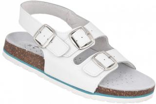 Pracovná zdravotná obuv sandále MERKUR biele