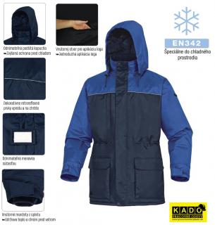 Pracovná zimná bunda HELSINKI2 DELTAPLUS vhodná do -30°C modro/modrá ()