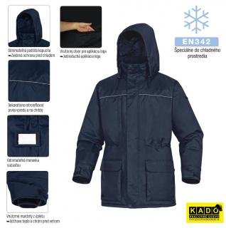 Pracovná zimná bunda HELSINKI2 DELTAPLUS vhodná do -30°C tmavomodrá ()