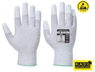 Pracovné antistatické rukavice A198 ESD PORTWEST sivé (Bez)