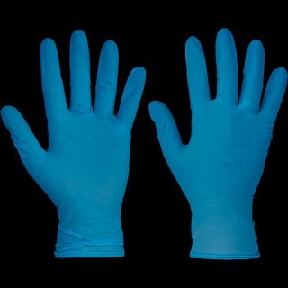 Pracovné jednorázové nitrilové rukavice SPOONBILL ČERVA NEPUDR