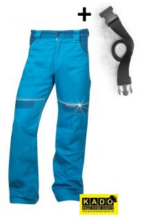 Pracovné nohavice COOL TREND + opasok stredne modré (+)