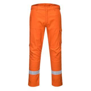 Pracovné odevy - antistatické nehorľavé reflexné nohavice do pásu Bizflame Ultra PORTWEST oranžové