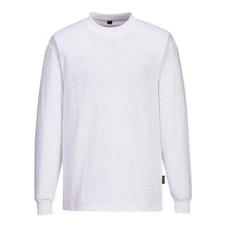 Pracovné odevy - Antistatické tričko dlhý rukáv AS22 PORTWEST ESD biele