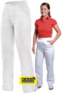Pracovné odevy-dámske bavlnené nohavice DARJA biele pevný pás