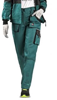 Pracovné odevy - Dámske nohavice CXS LUXY ELENA zelené (Pre)