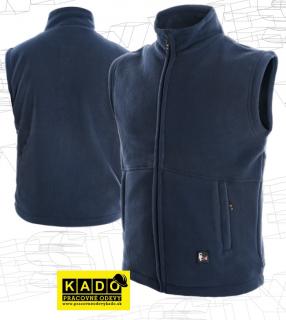 Pracovné odevy - fleecová vesta UTAH CXS 450g/m2 TMAVOMODRÁ