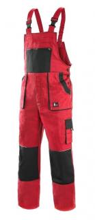 Pracovné odevy - mont. Nohavice LUXY ROBIN na traky červeno-čierne ()
