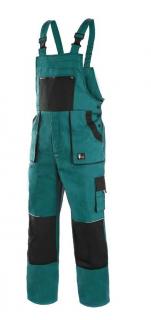 Pracovné odevy - mont. Nohavice LUXY ROBIN na traky zeleno-čierne ()