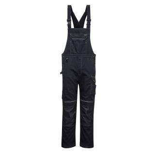Pracovné odevy - Montérkové nohavice PW346 PORTWEST s náprsenkou čierne
