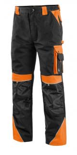 Pracovné odevy - Montérkové Nohavice SIRIUS BRIGHTON CXS do pásu čierno/oranžové