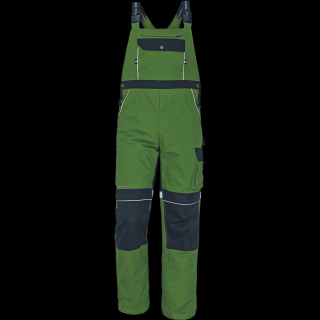 Pracovné odevy - Montérkové nohavice STANMORE s náprsenkou zelené