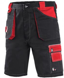 Pracovné odevy - Montérkové šortky DAVID ORION CXS čierno-červené