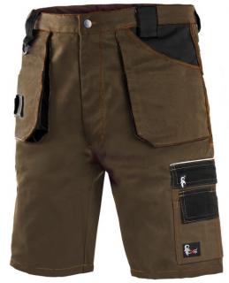Pracovné odevy - Montérkové šortky DAVID ORION CXS hnedo-čierne