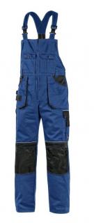 Pracovné odevy - Nohavice ORION KRYŠTOF CXS montérkové s náprsenkou modro-čierne