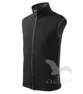 Pracovné odevy - pánska softshellová vesta adler VISION 01 čierna
