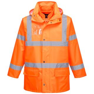Pracovné odevy-Reflexná bunda ESSENTIAL PORTWEST Hi-Vis 5v1 oranžová
