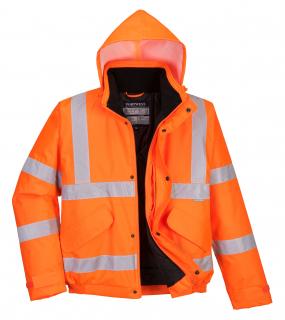 Pracovné odevy - Reflexná bunda PW HI-VIS BOMBER S463 oranžová