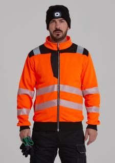 Pracovné odevy - reflexná mikina Hi-Vis PW370 PORTWEST oranžová